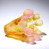 Maxbell Flower Vase Floral Container Artistic Tulip Vase for Bedroom Mantel Entrance