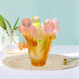 Maxbell Flower Vase Floral Container Artistic Tulip Vase for Bedroom Mantel Entrance