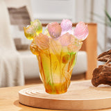 Maxbell Flower Vase Floral Container Artistic Tulip Vase for Bedroom Mantel Entrance