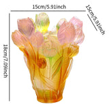 Maxbell Flower Vase Floral Container Artistic Tulip Vase for Bedroom Mantel Entrance