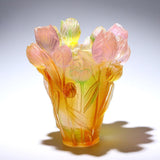 Maxbell Flower Vase Floral Container Artistic Tulip Vase for Bedroom Mantel Entrance