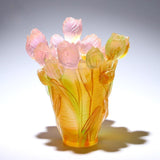 Maxbell Flower Vase Floral Container Artistic Tulip Vase for Bedroom Mantel Entrance