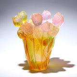 Maxbell Flower Vase Floral Container Artistic Tulip Vase for Bedroom Mantel Entrance