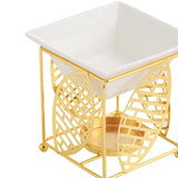 Maxbell Metal Essential Oil Burner Fragrance Aroma Burner for Living Room Office golden