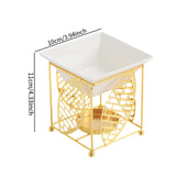 Maxbell Metal Essential Oil Burner Fragrance Aroma Burner for Living Room Office golden