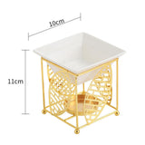 Maxbell Metal Essential Oil Burner Fragrance Aroma Burner for Living Room Office golden