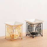 Maxbell Metal Essential Oil Burner Fragrance Aroma Burner for Living Room Office golden