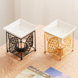 Maxbell Metal Essential Oil Burner Fragrance Aroma Burner for Living Room Office golden