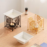 Maxbell Metal Essential Oil Burner Fragrance Aroma Burner for Living Room Office golden