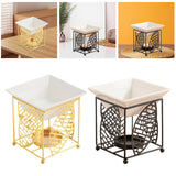 Maxbell Metal Essential Oil Burner Fragrance Aroma Burner for Living Room Office golden