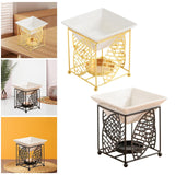 Maxbell Metal Essential Oil Burner Fragrance Aroma Burner for Living Room Office golden