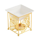 Maxbell Metal Essential Oil Burner Fragrance Aroma Burner for Living Room Office golden