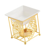 Maxbell Metal Essential Oil Burner Fragrance Aroma Burner for Living Room Office golden