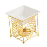 Maxbell Metal Essential Oil Burner Fragrance Aroma Burner for Living Room Office golden