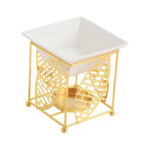 Maxbell Metal Essential Oil Burner Fragrance Aroma Burner for Living Room Office golden
