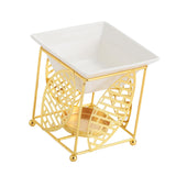 Maxbell Metal Essential Oil Burner Fragrance Aroma Burner for Living Room Office golden