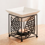 Maxbell Metal Essential Oil Burner Fragrance Aroma Burner for Living Room Office black