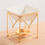 Maxbell Metal Essential Oil Burner Fragrance Aroma Diffuser for Spa golden