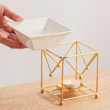 Maxbell Metal Essential Oil Burner Fragrance Aroma Diffuser for Spa golden