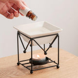Maxbell Metal Essential Oil Burner Fragrance Aroma Diffuser for Spa Black