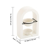 Maxbell Tealight Candle Holder Decorative Essential Oil Burner for Hotel Wedding SPA White and Black