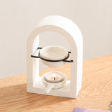 Maxbell Tealight Candle Holder Decorative Essential Oil Burner for Hotel Wedding SPA White and Black