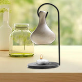 Maxbell Tealight Candle Holder Tear Drop Oil Warmer SPA Hanging Essential Oil Burner Gray