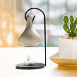 Maxbell Tealight Candle Holder Tear Drop Oil Warmer SPA Hanging Essential Oil Burner Gray
