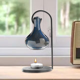 Maxbell Tealight Candle Holder Tear Drop Oil Warmer SPA Hanging Essential Oil Burner Deep Blue