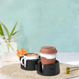 Maxbell Beverage Holder Kitchen Tools Cup Holder for Bedside Table Apartment Desktop black