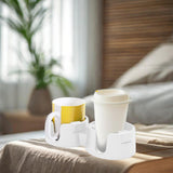 Maxbell Beverage Holder Kitchen Tools Cup Holder for Bedside Table Apartment Desktop white