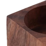Maxbell Wooden Tealight Candle Holder Rustic Cube Shaped for Living Room Accessories