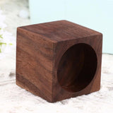 Maxbell Wooden Tealight Candle Holder Rustic Cube Shaped for Living Room Accessories