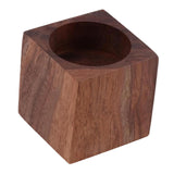 Maxbell Wooden Tealight Candle Holder Rustic Cube Shaped for Living Room Accessories