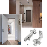 Maxbell Door Hinge Metal Hidden Door Hinge for Wooden Doors Bookcase Furniture 90 Degree Rotation
