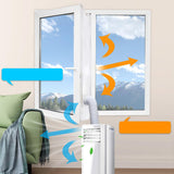 Maxbell Air Conditioning Window Sealing Cloth Supplies with Exhaust Hose and Adapter 3m Sealing Cloth