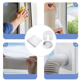 Maxbell Air Conditioning Window Sealing Cloth Supplies with Exhaust Hose and Adapter 3m Sealing Cloth