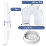 Maxbell Air Conditioning Window Sealing Cloth Supplies with Exhaust Hose and Adapter 3m Sealing Cloth