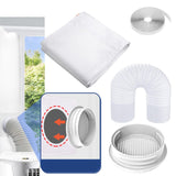 Maxbell Air Conditioning Window Sealing Cloth Supplies with Exhaust Hose and Adapter 4m Sealing Cloth