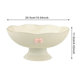 Maxbell Decorative Pedestal Bowl Drainage for Drawing Room Banquet Family Gatherings Beige