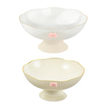 Maxbell Decorative Pedestal Bowl Drainage for Drawing Room Banquet Family Gatherings Beige