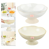 Maxbell Decorative Pedestal Bowl Drainage for Drawing Room Banquet Family Gatherings Beige