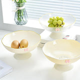 Maxbell Decorative Pedestal Bowl Drainage for Drawing Room Banquet Family Gatherings Beige