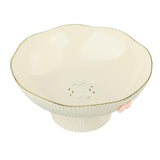 Maxbell Decorative Pedestal Bowl Drainage for Drawing Room Banquet Family Gatherings Beige