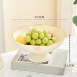 Maxbell Decorative Pedestal Bowl Drainage for Drawing Room Banquet Family Gatherings Beige