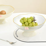 Maxbell Decorative Pedestal Bowl Drainage for Drawing Room Banquet Family Gatherings Beige