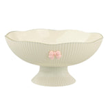 Maxbell Decorative Pedestal Bowl Drainage for Drawing Room Banquet Family Gatherings Beige