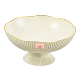 Maxbell Decorative Pedestal Bowl Drainage for Drawing Room Banquet Family Gatherings Beige