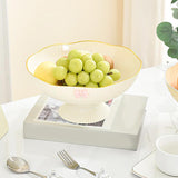 Maxbell Decorative Pedestal Bowl Drainage for Drawing Room Banquet Family Gatherings Beige