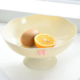 Maxbell Decorative Pedestal Bowl Drainage for Drawing Room Banquet Family Gatherings Beige